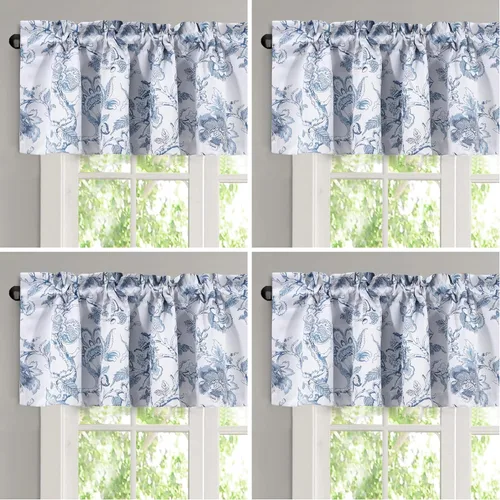 Vista 29 de H.VERSAILTEX Cenefas de cortina opacas para ventana de cocina, sala de estar, baño, privacidad añadida, bolsillo para barra, decoración del hogar