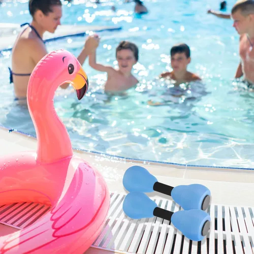 Vista 8 de BESPORTBLE Mancuernas de agua ajustables de EVA para ejercicio de piscina, pesas acuáticas interactivas para entrenamiento de fitness