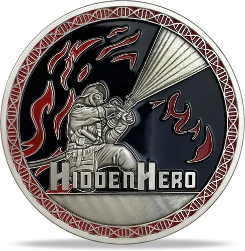 Vista 3 de Bomberos Challenge Coin First Responder Bombero Medallón de Coleccionista