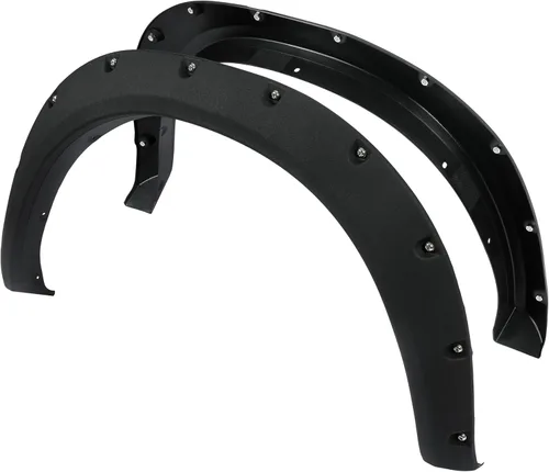 Vista 9 de KUAFU Guardabarros compatibles con Dodge Ram 1500 Classic 2009-2023 estilo de remache de bolsillo, protector de rueda con textura negra delantera
