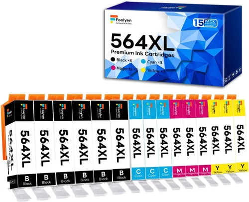564XL - Cartucho de tinta de repuesto compatible con HP 564XL 564 XL, cartuchos de tinta compatibles con impresoras HP Photosmart 7520 6525 6520