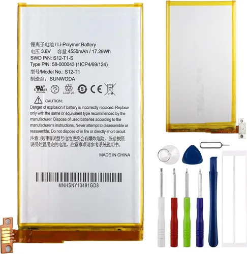 Batería de repuesto 58-000043 compatible con HDX 7" 3ª generación modelo C9R6QM con herramientas