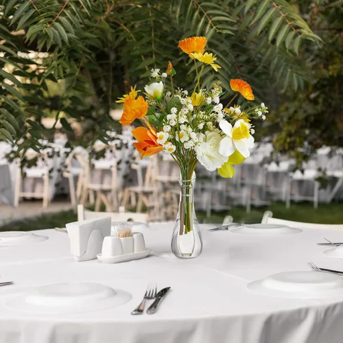 Vista 4 de Mumufy 12 jarrones de cristal acrílico para centro de mesa, de plástico transparente, jarrón de cristal acrílico, pequeño jarrón resistente a