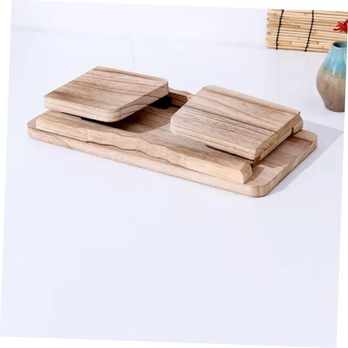 Vista 7 de Banco de meditación Taburete de yoga Taburete de madera para meditación Decoración Zen portátil