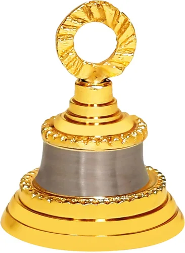 Vista 8 de Campanas de latón chapado en plata de 2 pulgadas, decoración de Navidad, cascabel, cascabel, manualidades, decoración de Navidad, decoración