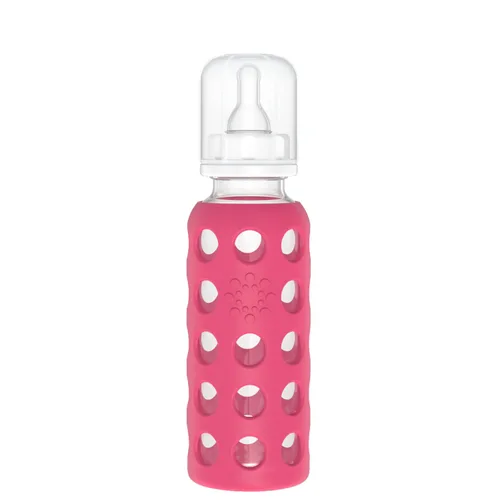 Vista 17 de Lifefactory Biberón de vidrio con pezón de etapa 1 y melón protector de silicona, 4 onzas