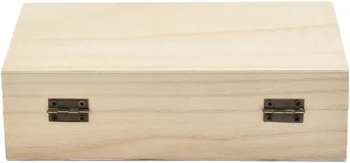 Vista 5 de Cajas de almacenamiento rectangulares de madera, caja de madera retro, caja de regalo abatible, cajas de regalo de madera rústica, para aficiones