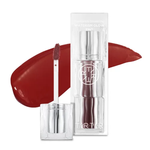 Vista 22 de TIRTIR Brillo labial teñido Waterism de tamaño mini #01 rosa malva, 0.06 onzas líquidas – Brillo de labios Kiss Ready, 12H de larga duración,