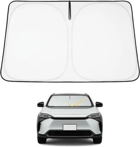 Vista 274 de Proadsy Parasol para parabrisas Rivian R1S 2022-2025 2026 de 4 capas plegable, protector de parasol frontal que bloquea los rayos UV, mantiene