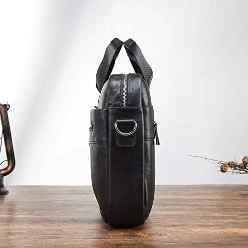 Vista 7 de Genuine Leather Sling Bag for Men Small Shoulder Messenger Pack for Outdoor Travel Business with Gift Box