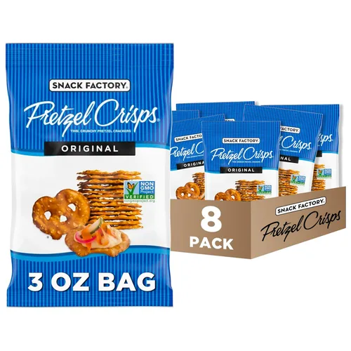 Vista 8 de Snack Factory Pretzel Crisps, Everything, 3 oz (paquete de 8)