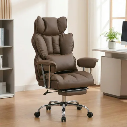 Vista 12 de Silla de oficina grande y alta de 400 libras, silla de escritorio ejecutiva resistente con reposapiés, silla ergonómica de piel sintética