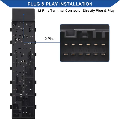 Vista 4 de Obaee Interruptor de Ajuste del Asiento Eléctrico Delantero Derecho del Lado del Pasajero Compatible con Ford 2006-2019, Lincoln 2006-2019, Mercury