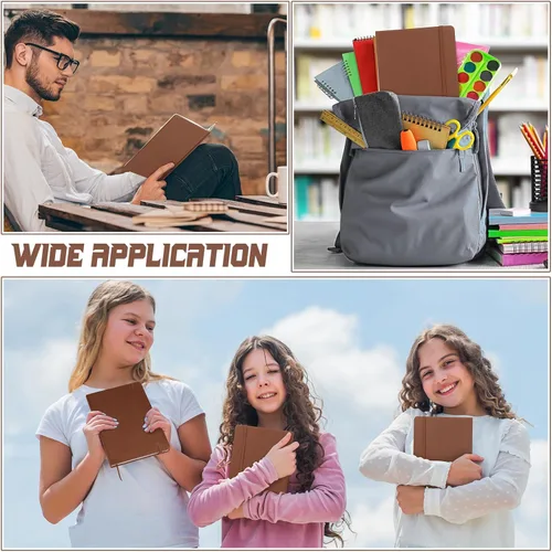 Vista 45 de Honoson 20 Pack Lined Journal Notebooks A5 Hardcover Executive Notebook 5.5" x 8.3" PU Leather Wide Ruled Journals Bulk with Elastic Band for Home