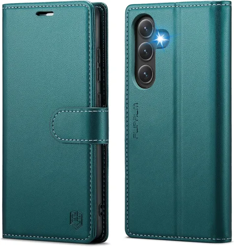 Vista 8 de FLIPALM Funda tipo cartera para Samsung Galaxy S23 FE, con bloqueo RFID, tarjetero de crédito, de piel sintética, función atril, funda protectora a