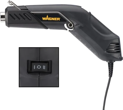 Wagner Spraytech 0503038 HT400 Pistola de calor, herramienta de aire caliente de doble temperatura de 680 y 450 grados Fahrenheit, tubos