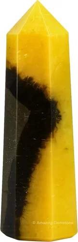 Vista 74 de Amazing Gemstone Torres de cristal de pirita, obelisco de punta de cristal curativo natural para curación de reiki y rejilla de cristal