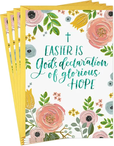 DaySpring - Paquete de tarjetas religiosas de Pascua, Glorious Hope (4 tarjetas con sobres)