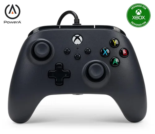 PowerA Wired Controller for Xbox Series XS - Black, gamepad, video game controller, gaming controller, works with Xbox One and Windows 1011