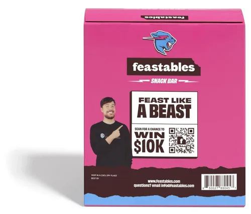 Vista 4 de Feast - Barras de chocolate con chispas de bestia, 1.41 onzas cada una, 5 barras