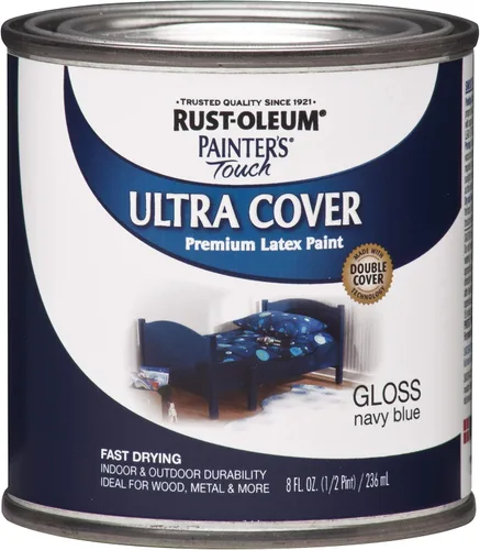 Vista 21 de Rust-Oleum 1976502 Painter's Touch - Pintura de látex, cuarto de galón, negro plano, 32 onzas líquidas, (paquete de 1)