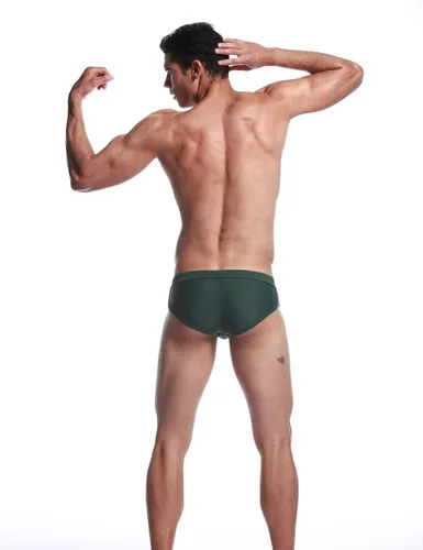 Vista 3 de SEOBEAN Traje de baño sexy de tiro bajo para hombre Boxer Brief Trunks 2231