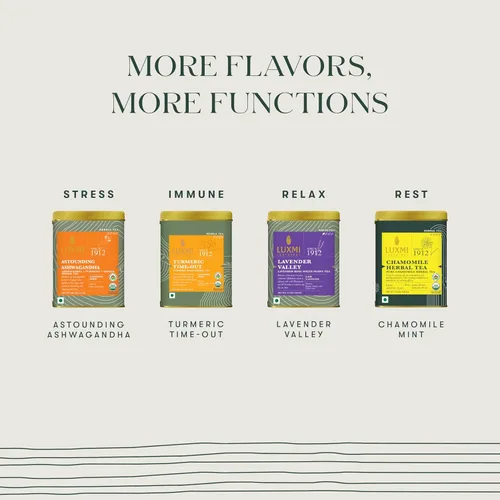 Vista 9 de Luxmi Estates Chai Adda-Bari - Lata de 100 gm Masala Chai Té negro orgánico certificado