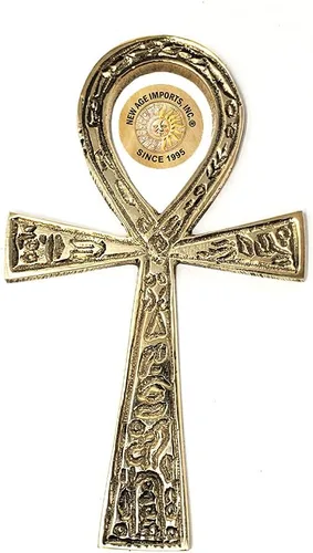 Ankh de latón macizo de 4 "~ Perfecto para tu altar, decoración de pared, regalos y necesidades rituales. Hecho de 100% latón amarillo producto de