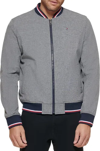 Vista 4 de Tommy Hilfiger Chaqueta bomber ligera de punto acanalado para hombre