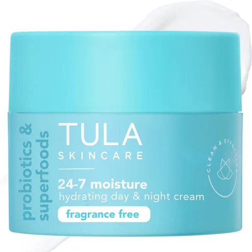 TULA Skin Care 24-7 Hydrating Day & Night Cream - Nourishing Moisturizer for Face, Maintain Skin Balance & Improve Skin Smoothness, Contains