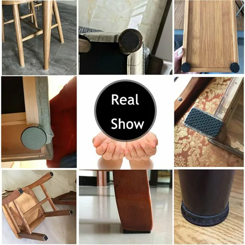 Vista 4 de Almohadillas antideslizantes para muebles, 30 protectores de goma autoadhesivos para muebles, sofá, mesa, silla, almohadillas de goma para patas