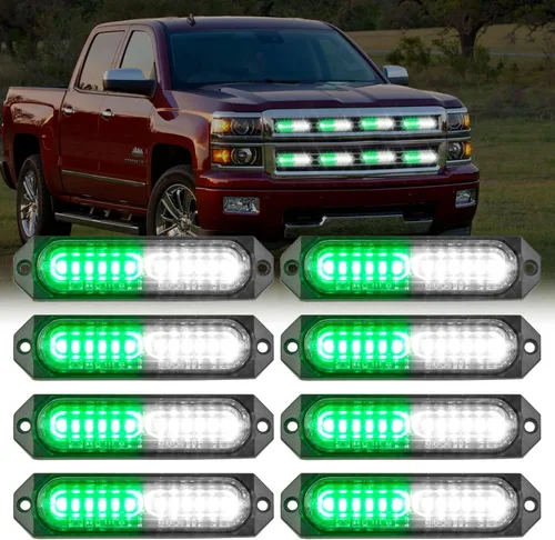 Vista 29 de Nilight - Juego de 8 luces estroboscópicas LED de 12 luces de 12V/24V - Luces de emergencia para montaje en superficie, ultradelgadas, con función