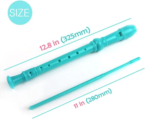 Vista 6 de Mr.Power Flauta Dulce Soprano Estilo Alemán Clave de Do, Flautas Dulces de Regalo para Principiantes, Práctica, Educación, Actuación, Interpretación