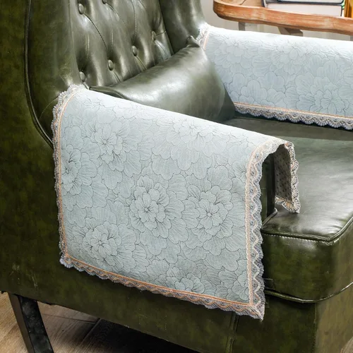 Vista 15 de MINJIATEX Fundas para brazos de sofá, fundas para brazos de sofá de encaje antideslizante, juego de 2 fundas lavables para reposabrazos de sofá