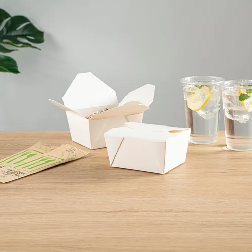 Vista 313 de Restaurantware Bio Tek - Cajas para llevar de 30 onzas, 200 loncheras para llevar, cierre de tabulación, resistentes al calor, desechables, de papel