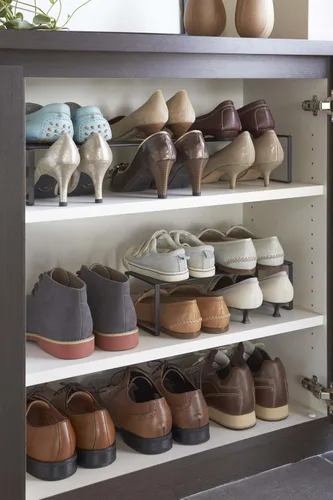 Vista 4 de Yamazaki 2573 FRAME Schuhablage, negro, Stahl, Minimalistisches Design