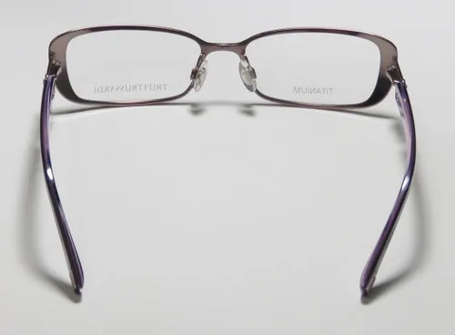 Vista 5 de Trussardi 12507 For LadiesWomen Designer Full-Rim Shape Titanium Flexible Hinges Optical EyeglassesSpectacles