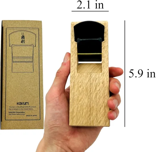 Vista 7 de KAKURI KANNA - Plano de mano japonés de 1.654 in para carpintería, mini cepilladora de mano para biselado y alisado de madera, 5.9 x 2.1 x 1.6