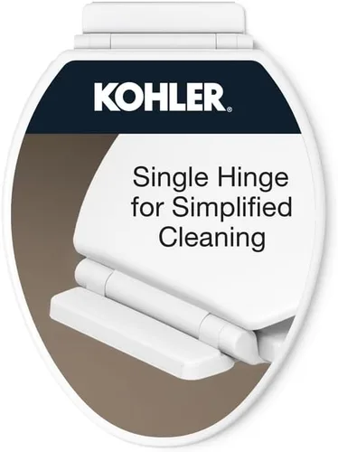 Vista 15 de KOHLER Stonewood Quiet-Close, Asiento de inodoro redondo de cierre suave, madera duradera, fácil instalación, ajuste universal, elementos esenciales