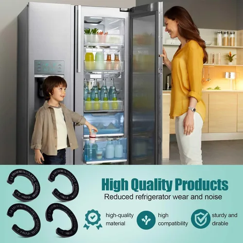 Vista 4 de 4 piezas de cuñas de bisagra de puerta de refrigerador, kits de ajuste de altura de puerta de refrigerador