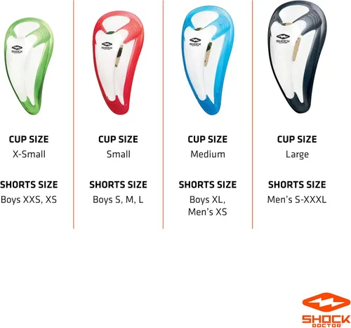 Vista 7 de Shock Doctor Compression Shorts with Protective Bio-Flex Cup, Moisture Wicking Vented Protection, Adult