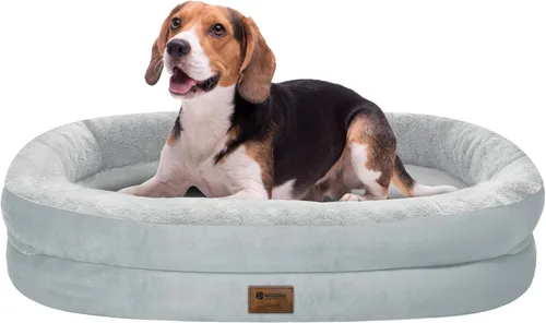 Vista 33 de Cama ortopédica lavable grande para perros: Cama de espuma viscoelástica impermeable para mascotas con refuerzos - Funda ortopédica extraíble