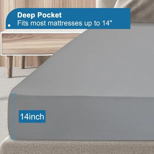 Vista 4 de Protector de colchón Twin impermeable, funda protectora de colchón tamaño Twin para cama de niños, sábana bajera suave y transpirable para cama