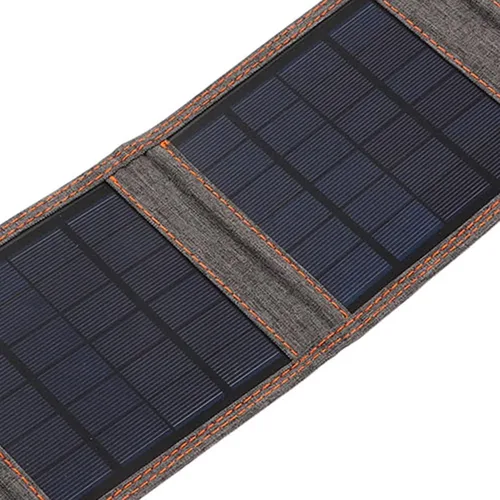 Vista 9 de Foldable Solar Panel Charger 8W 5V USB Port, Polycrystalline Silicon Outdoor Portable Battery - High Efficiency, Lightweight Design, Ideal for