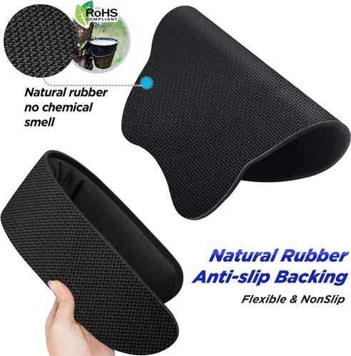 Vista 4 de Gimars - Almohadilla para el mouse ergonómica de gel y fibra suave, ultradelgada con apoyamuñeca y apoyamuñeca para el teclado, para computadora