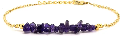Vista 29 de Gempires Natural Chips Bar Bracelet, Energy Healing Crystals, Birthday, Gift for Her, Gemstone Jewelry 8 inch