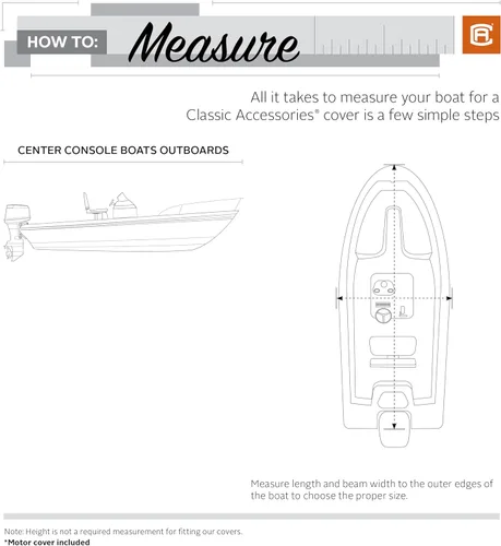 Vista 2 de Classic Accessories StormPro - Cubierta de barco para consola central de alta resistencia, se adapta a barcos de 14 a 16 pies de largo x 90 pulgadas