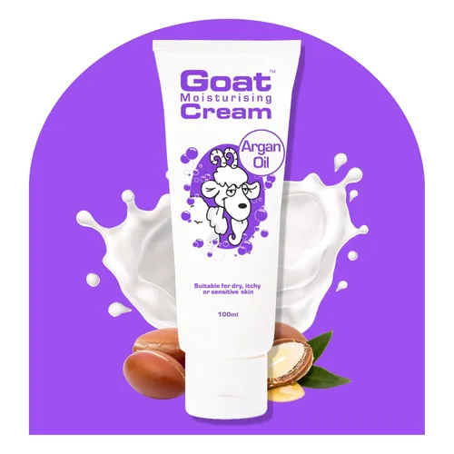 Vista 8 de Goat Crema Hidratante de Leche con Aceite de Argán100ml, Adecuado para pieles secas con picazón o sensibles, Hecho en Australia