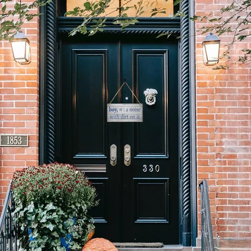 Vista 7 de Letrero de madera para colgar en la pared, con citas positivas para niño, N A Noise With Dirt On It, letrero de madera para entrada de granja