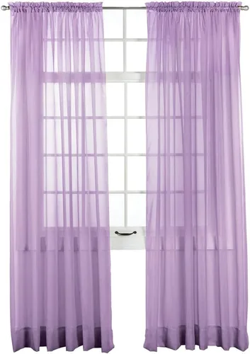 Vista 5 de Stylemaster Elegance Cenefa recta de gasa transparente, 60 x 14 pulgadas, color dorado